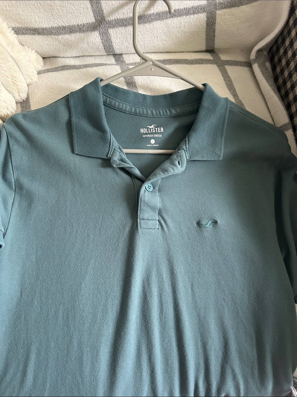 Hollister Men's Teal-Green Polo Shirt